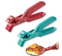QOMJUFA 2pcs Pinza Antiscottatura, Pinze da Cucina, Clip Ciotola, Morsetto pentola calda, Pinza in Acciaio Inox per Teglie, sollevamento piatto Pinza per Ciotola Calda, Microonde, Forno