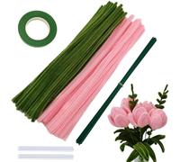 QOMJUFA 400 Pezzi Scovolini per Lavoretti Scovolini Colorati Pipa Rigoglioso e Soffice Scovolini Ciniglia Lavoretti Creativi per Bambini Scovolini Decorativi per Fai Da Te Progetti Artistici