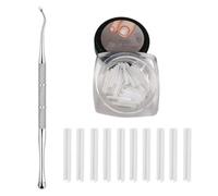 QOMJUFA Set correttore per unghie incarnite, 50 pezzi Strisce raddrizzanti per unghie incarnite senza dolore con sollevatore per unghie, adesivi per unghie per unghie incarnite facili da usare