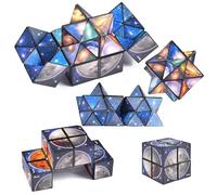 Qooloo 2 in 1 Cubo Magico Stella, Magic Star Cube, 3D Puzzle Cubes, Cubo Infinito, Trasformabili Cubo, Decompression Puzzle Cube, Puzzle Cube Giocattolo per Bambini Adulti