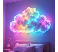 Qooplu Fai da te Thundercloud LED Luce nuvola a LED con ritmo musicale 3D Big Cloud Kit di luci di illuminazione USB Powered Thunder Nuvole Atmosfera Luci notturne, per la decorazione della casa