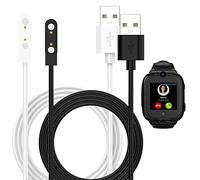 Qoosea Caricatore per Smartwatch per Xplora XG02 Cavo di Ricarica, Cavo di Ricarica USB magnetico, Cavo Adattatore per Caricabatterie Impermeabile IP68, Cavo di Ricarica Magnetico, [2 pacchi]