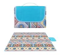 Qoosea Coperta da Picnic 200 x 200 cm, Portatile Tappeto da Spiaggia con Retro Impermeabile, Pieghevole Tappetino da Picnic Stuoia Campeggio per Spiaggia, Viaggi, Parchi, Escursionismo Boemia