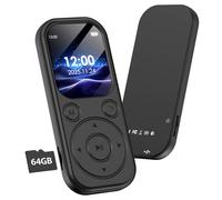 Qoosea Lettore MP3 Bluetooth 5.3 64GB - Lettore Musicale MP3 con Schermo HD 2.01", Suono HiFi, Altoparlante, 7h Autonomia, Espandibile 128GB, Radio FM, Registrazione