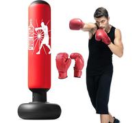 Qoosea Sacco da Boxe per Bambini, 160cm Stabile Sacco da Boxe Gonfiabile con Guanti da Boxe, Pratica di Taekwondo Karate Attrezzatura da Allenamento MMA, Regalo per 3-12 Ragazzi Ragazze