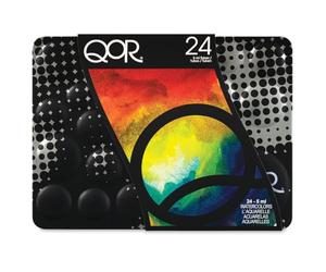 QoR 24 Color Set by GOLDEN, 24 x 5 ml Tubes, Professional Watercolor Paint Set