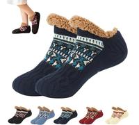 Qosigote 2026 New Cozy Knit Socks, Alpaca Socks for Men and Women, Thickened, Plush Sock, Soft House Sock, Non-Slip and Warm, Foot Warmers for Every Occasion (C,S)