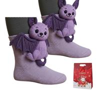 Qosigote 3D Knit Animal Socks, Boothcosly Animal Hugging Socks, 2026 New Novelty Warm Sock, Cute and Unique, Soft & Cozy, Xmas Gift for Unise (H)