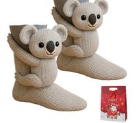 Qosigote 3D Knit Animal Socks, Boothcosly Animal Hugging Socks, 2026 New Novelty Warm Sock, Cute and Unique, Soft & Cozy, Xmas Gift for Unise (E)