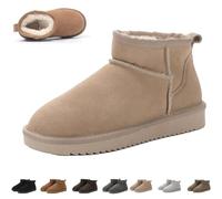 Qosigote Aurora Hikari Wolkis 2.0 Winter Boots Women, Sturdy & Stylish Mini - Boots For Women, Water Resistant Ankle boots, Anti-slip sole (Sand,40)