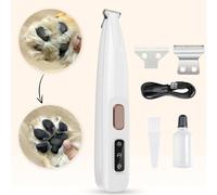 Qosigote Doggykings 3 In 1 Electric Dog Trimmer, Doggy Kings Trimmer,Rechargeable Waterproof With Led Light, Low Noise For Trimming Dog's Hair Around Paws, Eyes, Ears, Face, Rump (1PC)