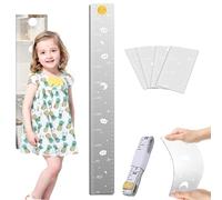 Qosigote Growth Chart Mirror, Growth Chart Mirror for Kids, Puzzle Mirror Growth Chart, Mirror Growth Chart for Wall, Foldable Height Measuring Mirror for Bedroom Playroom Decor (B)
