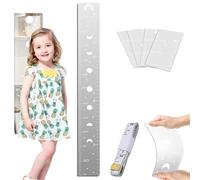 Qosigote Growth Chart Mirror, Growth Chart Mirror for Kids, Puzzle Mirror Growth Chart, Mirror Growth Chart for Wall, Foldable Height Measuring Mirror for Bedroom Playroom Decor (A)