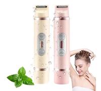 Qosigote Lady Razors For Women Electric, Comfort 2 In 1 Electric Lady Shaver, Bikini Trimmer Women, Rechargeable, Ipx7 Waterproof Wet & Dry Hair Trimmer For Bikini Underarm Leg Arm Body Face (2pcs-c)