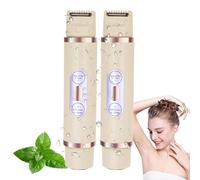 Qosigote Lady Razors For Women Electric, Comfort 2 In 1 Electric Lady Shaver, Bikini Trimmer Women, Rechargeable, Ipx7 Waterproof Wet & Dry Hair Trimmer For Bikini Underarm Leg Arm Body Face (2pcs-a)