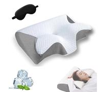 Qosigote ORTHINEX - PREMIUM ERGONOMIC PILLOW, Ornatera Pillow, Restrelief Premium Ergonomic Pillow, Ornatera Cervical Pillow, Adjustable Cervical Pillow,Memory Foam Ergonomic Pillows (Gray)