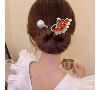Qosigote Peacock Display Angel Wings Elegant Hair Bun Maker, Bun Makers For Women's Hair, Style Elegant Lazy Hair Curler, Hair Bun Maker, Ocean Blue Feather Hairpin Elegant Hair Accessories (T)