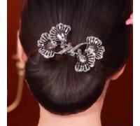 Qosigote Peacock Display Angel Wings Elegant Hair Bun Maker, Bun Makers For Women's Hair, Style Elegant Lazy Hair Curler, Hair Bun Maker, Ocean Blue Feather Hairpin Elegant Hair Accessories (L)