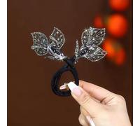 Qosigote Peacock Display Angel Wings Elegant Hair Bun Maker, Bun Makers For Women's Hair, Style Elegant Lazy Hair Curler, Hair Bun Maker, Ocean Blue Feather Hairpin Elegant Hair Accessories (H)