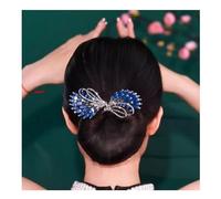 Qosigote Peacock Display Angel Wings Elegant Hair Bun Maker, Bun Makers For Women's Hair, Style Elegant Lazy Hair Curler, Hair Bun Maker, Ocean Blue Feather Hairpin Elegant Hair Accessories (W)