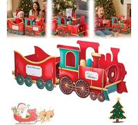 Qosigote Train-Deliver Holiday Cheer In Style, Diy Santa’S Gift Train, Style Personalised Trains Set, For Gift Storage Organizer, Unique Home Decor (large,A)