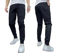 Qosigote Vogany Cargo Pants,Vogany Comfortable Cargo Pants with Great Storage Capacity, Loose & Casual, Lightweight Fast Dry Stretch Sweatpants for Men Travel Hiking (Black,38(95-105kg))