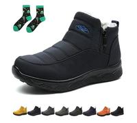Qosigote Women’S Insulated Snow Boots, Fur Lined Winter Boots For Women Waterproof, Non-Slip, Comfortable Warm Winter Shoes (blue,42)