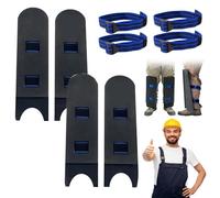 Qosneoun Crawler Climber Knee Pads, Kneepads for Work, Knee Crawler Knee Pads for Attic, Self-Supporting Adjustable Foam Kneepads with Adjustable Wrap Straps (2 pairs)