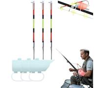 Qosneoun Smart LED luminoso pesca notturna galleggianti indicatore, suono impermeabile e luce allarme campana per mare e lago (3 pezzi)