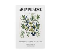 QOTOPGPG Aix-en-Provence, poster su tela con stampa della Provenza-Alpi-Costa Azzurra, decorazione artistica da parete per soggiorno e camera da letto, 30 x 45 cm
