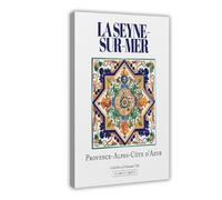 QOTOPGPG La Seyne-sur-Mer, stampa artistica da parete su tela, motivo: Provenza-Alpi-Costa Azzurra, decorazione artistica da parete per soggiorno e camera da letto, 60 x 90 cm