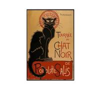 QOTOPGPG Poster Le Chat Noir, Théophile Steinlen con gatto nero, stampa artistica da parete per soggiorno, camera da letto, 30 x 45 cm