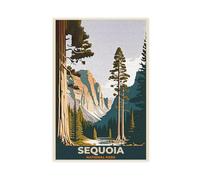 QOTOPGPG Poster su tela, motivo: The Redwood National and State Parks (4), decorazione artistica da parete per soggiorno, camera da letto, 50 x 75 cm