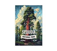 QOTOPGPG Poster su tela The Redwood National and State Parks (5), decorazione per camera da letto, ufficio, stanza, regalo, 60 x 90 cm