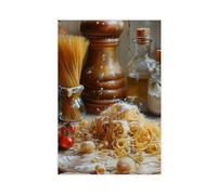 QOTOPGPG Stampa artistica da parete su tela, per la produzione della pasta, decorazione artistica da parete per soggiorno e camera da letto, 30 x 45 cm