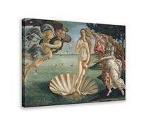 QOTOPGPG Stampa artistica su tela, motivo: La nascita di Venere, Nascita Di Venere 1485, Sandro Botticelli, decorazione artistica da parete per soggiorno e camera da letto, 60 x 90 cm