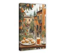 QOTOPGPG Stampa artistica su tela, motivo: Verona, decorazione per tavolo da colazione, per camera da letto, ufficio, camera da letto, regalo, 40 x 60 cm