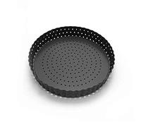 QOTSTEOS - Teglia per pizza con fori, in acciaio al carbonio, multifunzione, antiaderente, per pizza forata, per forno da cucina (dimensioni: 20 cm)