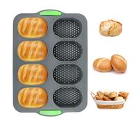 QOUBNIC Stampo per Pane in Silicone, Stampo per Baguette in Silicone Stampo per Pane, Teglia da Forno per Baguette Teglia per Pasticceria