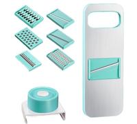 Qoukonao Affettatrice per formaggi, grattugia per la casa, con rivestimento antiaderente, trituratore e grattugia per formaggio, patate, aglio, cipolle, insalata - per la casa e il