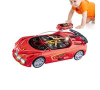 Qoukonao Auto elettrica per bambini, con luce e musica, carrozzeria trasparente, giochi rotanti a 360 gradi, auto acrobatica, per festa del Ringraziamento, casa, Halloween, Pasqua, giardino, interni