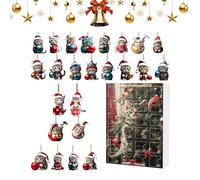 Qoukonao Calendario natalizio 2025, 2D in miniatura in acrilico, con figura di gatto, per bambini, adorabile decorazione per la casa, adorabile ornamento natalizio per ragazzi, ragazze, bambini, mogli