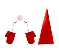 Qoukonao Cappello di Babbo Natale, pizzo per albero di Natale, in peluche, decorazione per abbraccio, per interni ed esterni, per riunioni in inverno, per la casa