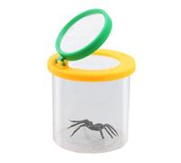 Qoukonao Contenitore per la lente d'ingrandimento dei vermi, scatola di osservazione degli insetti con lente d'ingrandimento, collezione Cup con specchio geniale per vedere gli insetti dall'alto e dal