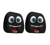 Qoukonao Fodera Paracolpi Auto - 2 Pezzi Copertura Protettiva Halloween per Testiere Auto,Custodia Protettiva per SUV Berlina,Viaggi Pendolari Famiglie Appassionati