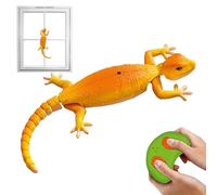 Qoukonao Giocattolo Gecko Arrampicatore,Telecomando Realistico - Robot Giocattoli Per Bambini | per Attività Familiari di Curiosità in Casa, Divertimento per Bambini di Età 3+