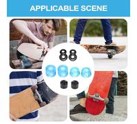 Qoukonao Hardware Carrelli Skateboard - Sportivi con Coppette Pivot | Ammortizzatore Cuscinetti Skateboard - per Skater da Strada Parco Discesa Trick Competizione Allenamento Principianti