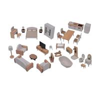 Qoukonao Mobili per casa delle bambole, set di casa giocattolo realistico, mobili in miniatura, come giocattolo, adatto per feste, casa, aula, viaggi, scuola materna, cameretta dei bambini