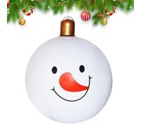 Qoukonao Pallone Natalizio Gonfiabile - Grandi Palline Decorazioni Natalizie Gonfiabili - per Feste a Tema Neve per Inverno - Per Interno Prato Cortile Piscina Ingresso Tetto Strada