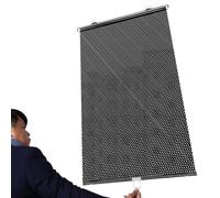 Qoukonao Parasole per parabrezza automatico, parasole a rullo per auto retrattile | Parasole per auto, tenda avvolgibile per parabrezza, protezione solare | Meccanismo a molla universale per